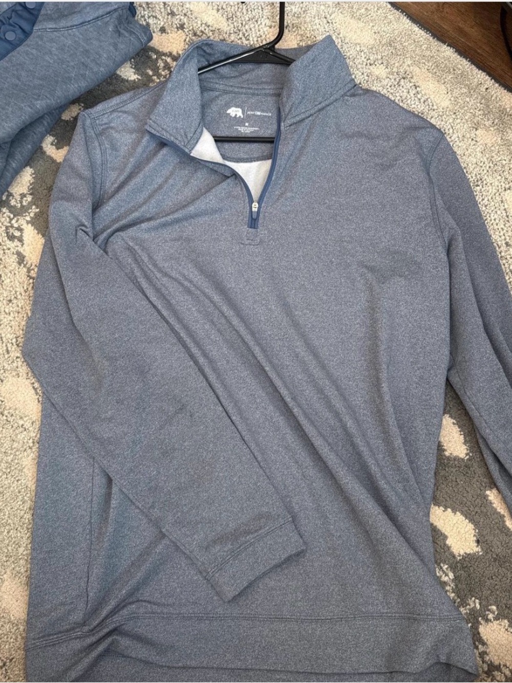 Men's Quarter-Zip Performance Pullover Jacket - Heather Blue